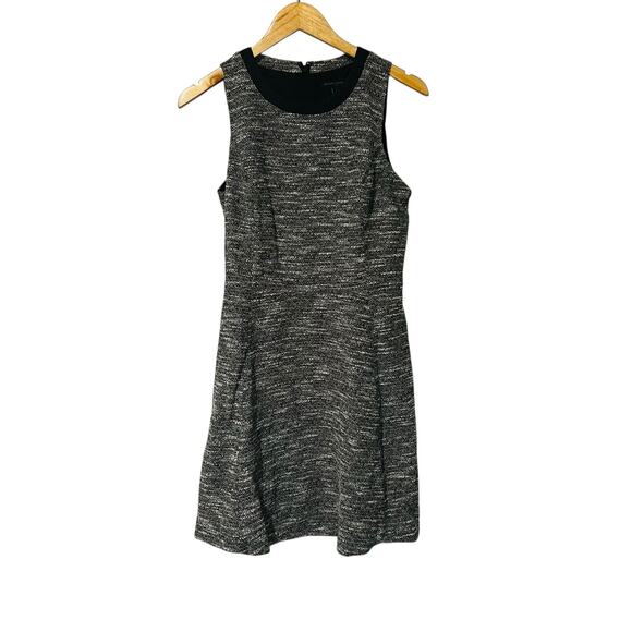 Banana Republic Dresses & Skirts - Banana Republic Marled Sleeveless Flare Hem Dress Size 8 Gray Black